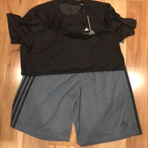 adidas shirt and shorts set mens